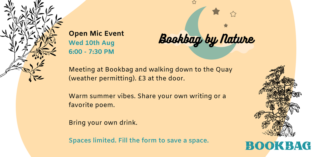 Wed 10 Aug / Bookbag by Nature Open Mic Poetry