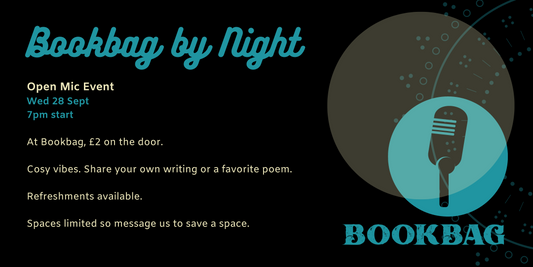 Wed 28 Sept / Bookbag by Night Open Mic Poetry