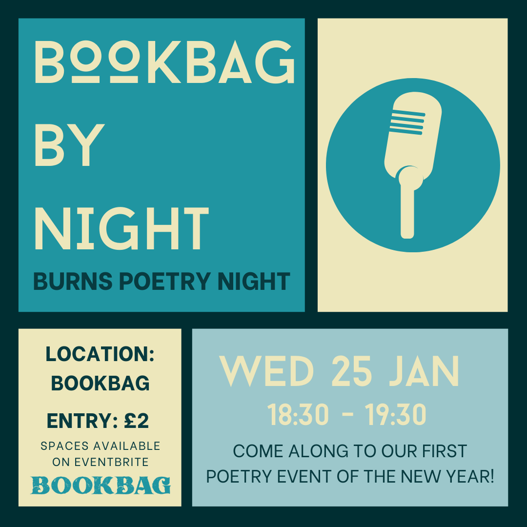 Wed 25 Jan| Bookbag by Night Burns Poetry Night