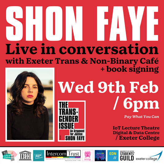 Shon Faye -Talk and Signing  Live at Exeter College