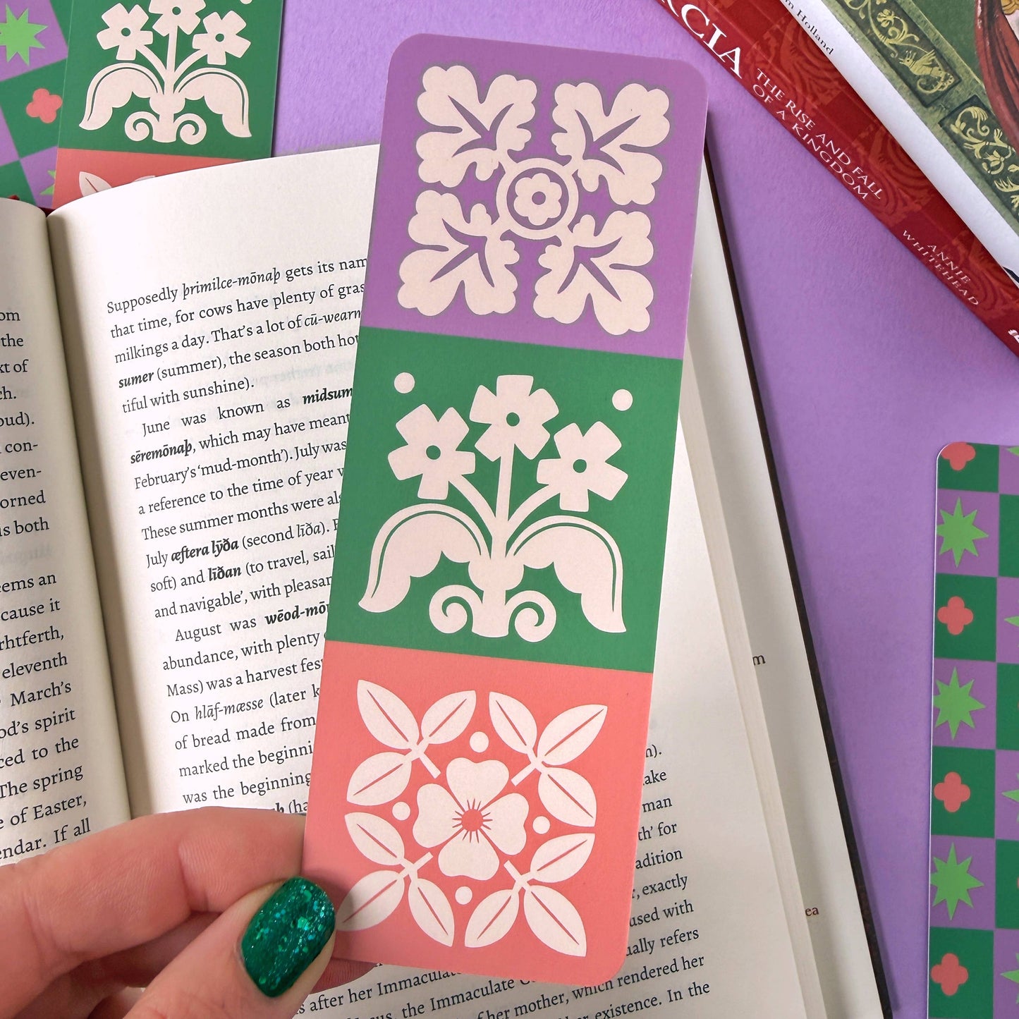 Medieval Tile Bookmark: Plants and Flowers