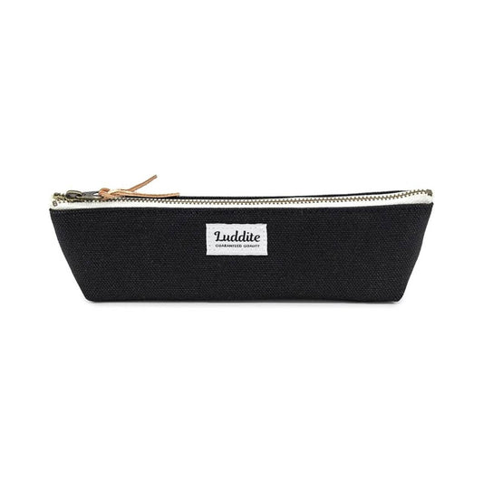 Luddite Boat Pen Case – Japanese Canvas & Denim in Three Sizes: Black / Small