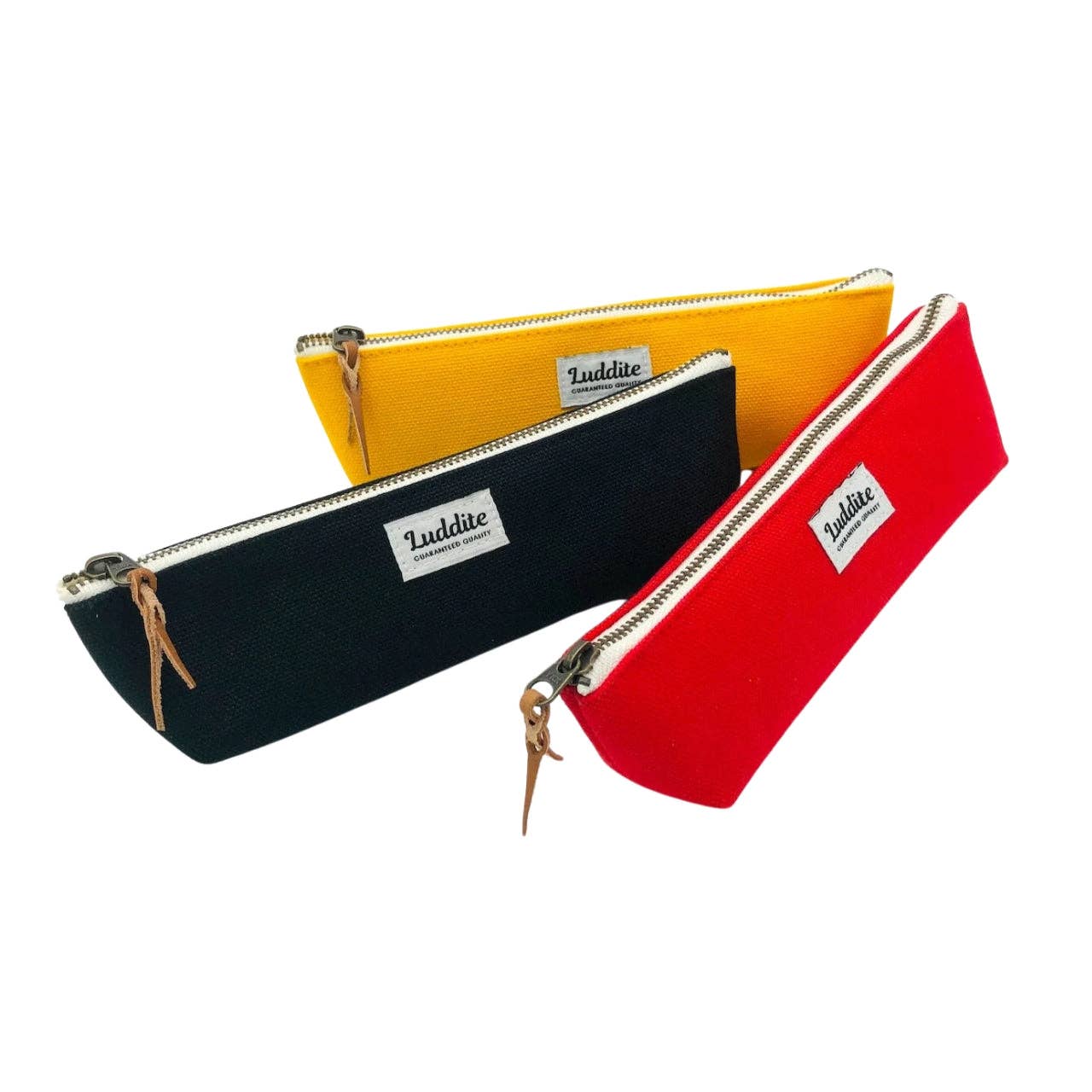 Luddite Boat Pen Case – Japanese Canvas & Denim in Three Sizes: Black / Small