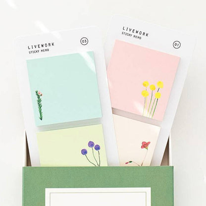 Livework Memo Sticky Note Set – 80 Sheets: Colour Palette 01