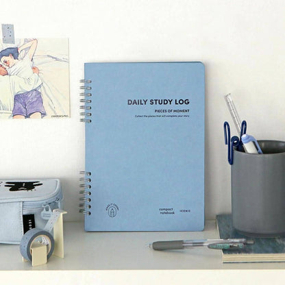 Iconic Daily A5 Study Planner – Undated Productivity Notebook: Placid blue