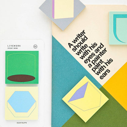 Livework Memo Sticky Note Set – 80 Sheets: Colour Palette 01