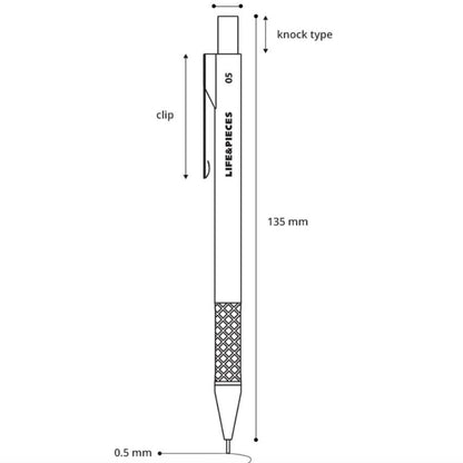 Livework LIFE & PIECES Retro Sharp Pencil 0.5mm: Yellow Green