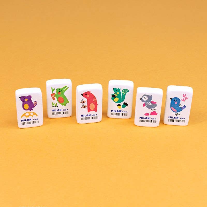 MILAN Erasers 436A - Box of 36 Animal Erasers