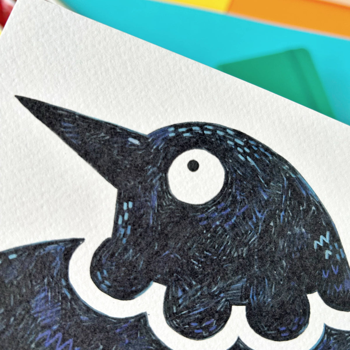 Scribbly Bird Postcard