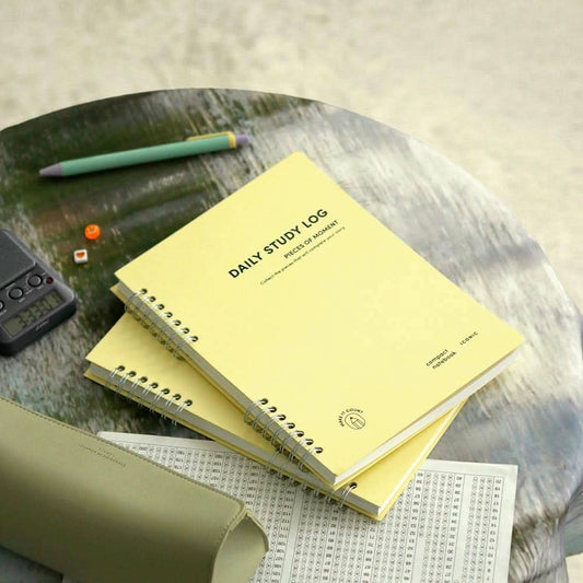 Iconic Daily A5 Study Planner – Undated Productivity Notebook: Lemon yellow