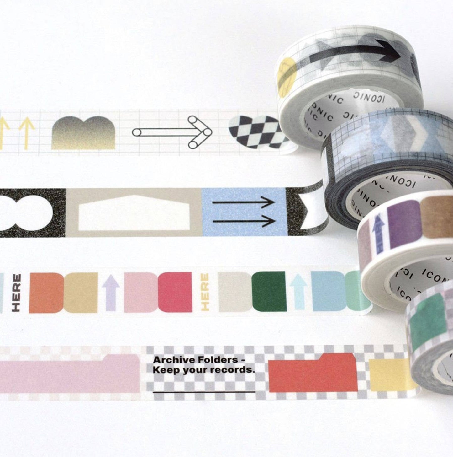 Iconic Playful Shape Paper Masking Tape: Folder