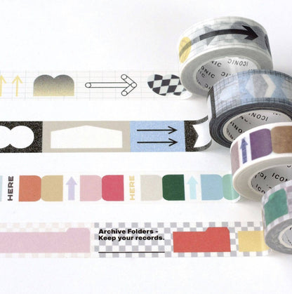 Iconic Playful Shape Paper Masking Tape: Folder