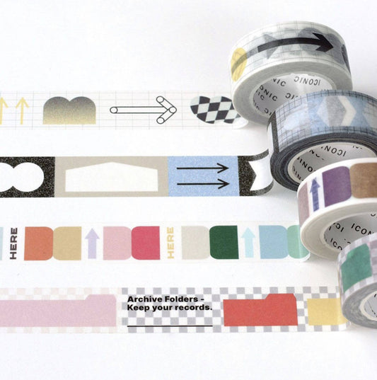 Iconic Playful Shape Paper Masking Tape: Folder