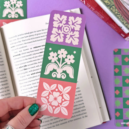Medieval Tile Bookmark: Plants and Flowers