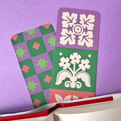 Medieval Tile Bookmark: Plants and Flowers
