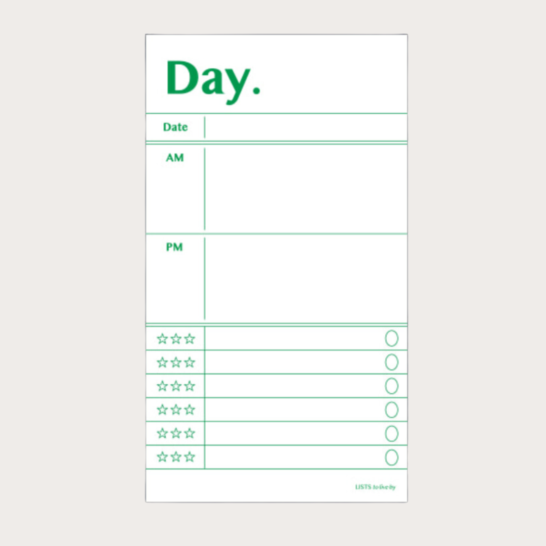 Paperian Lists To Live by Memo Pad [8 Styles]: Month