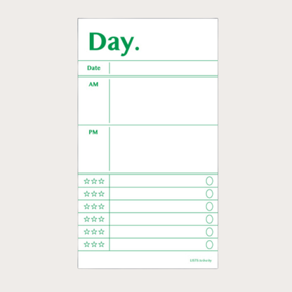 Paperian Lists To Live by Memo Pad [8 Styles]: Month