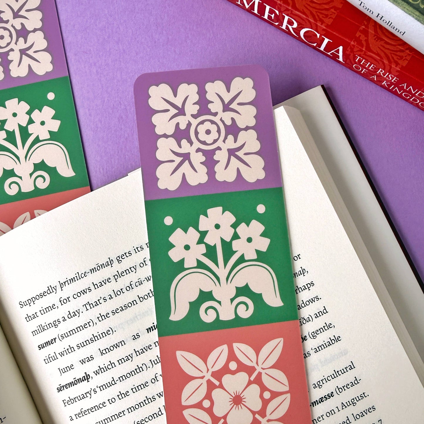 Medieval Tile Bookmark: Plants and Flowers