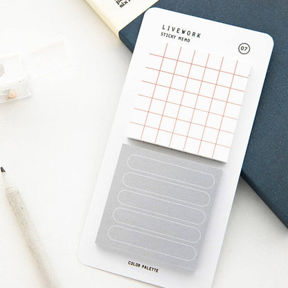Livework Memo Sticky Note Set – 80 Sheets: Colour Palette 01