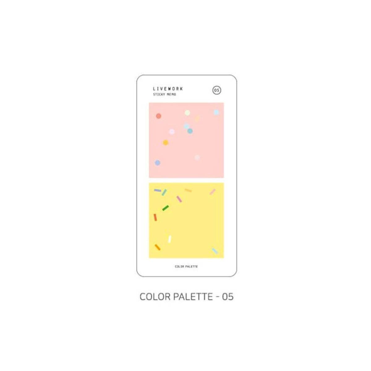 Livework Memo Sticky Note Set – 80 Sheets: Colour Palette 01