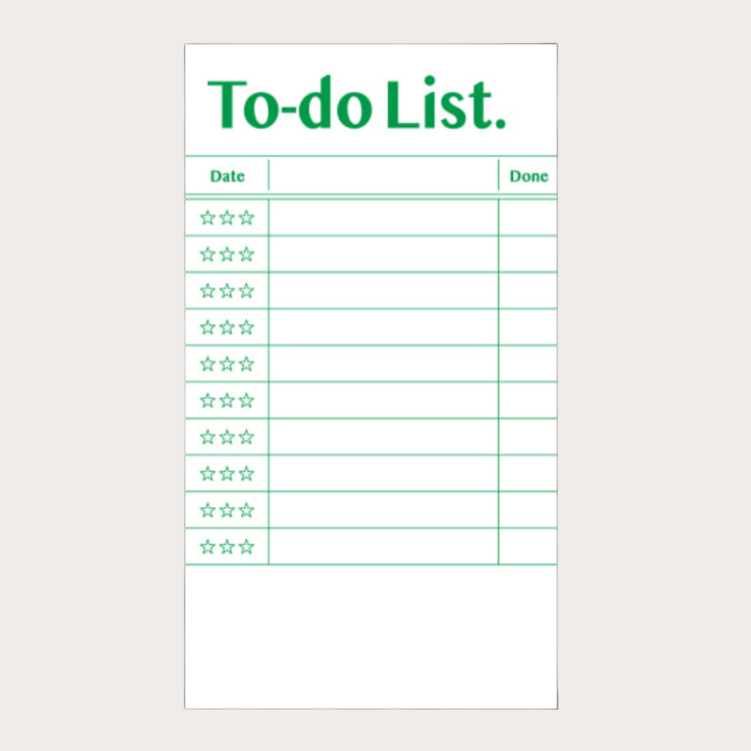 Paperian Lists To Live by Memo Pad [8 Styles]: Month