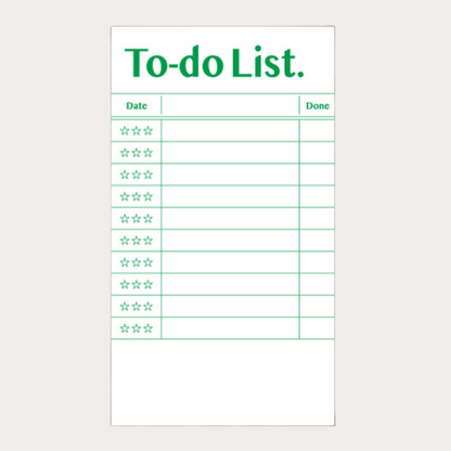 Paperian Lists To Live by Memo Pad [8 Styles]: Month