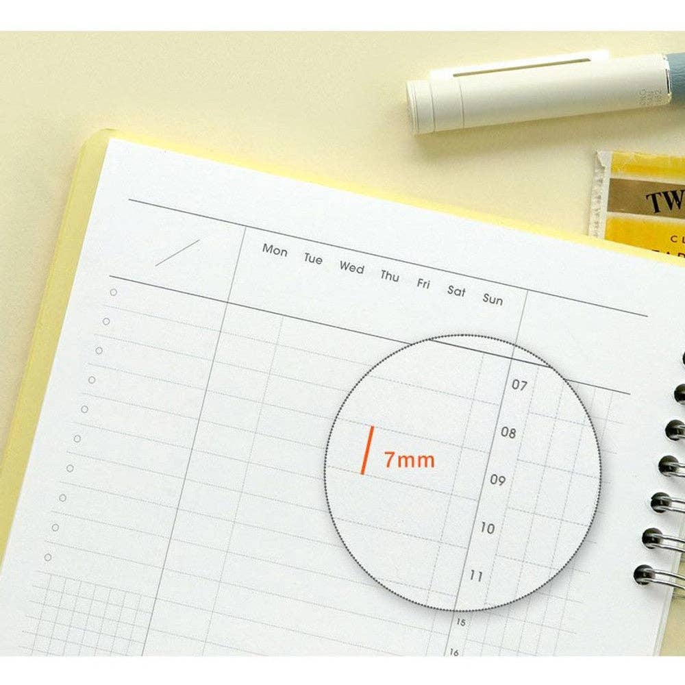 Iconic Daily A5 Study Planner – Undated Productivity Notebook: Lemon yellow