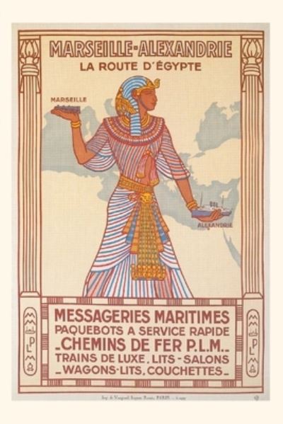 Vintage Journal Egyptian Pharoah Travel Poster