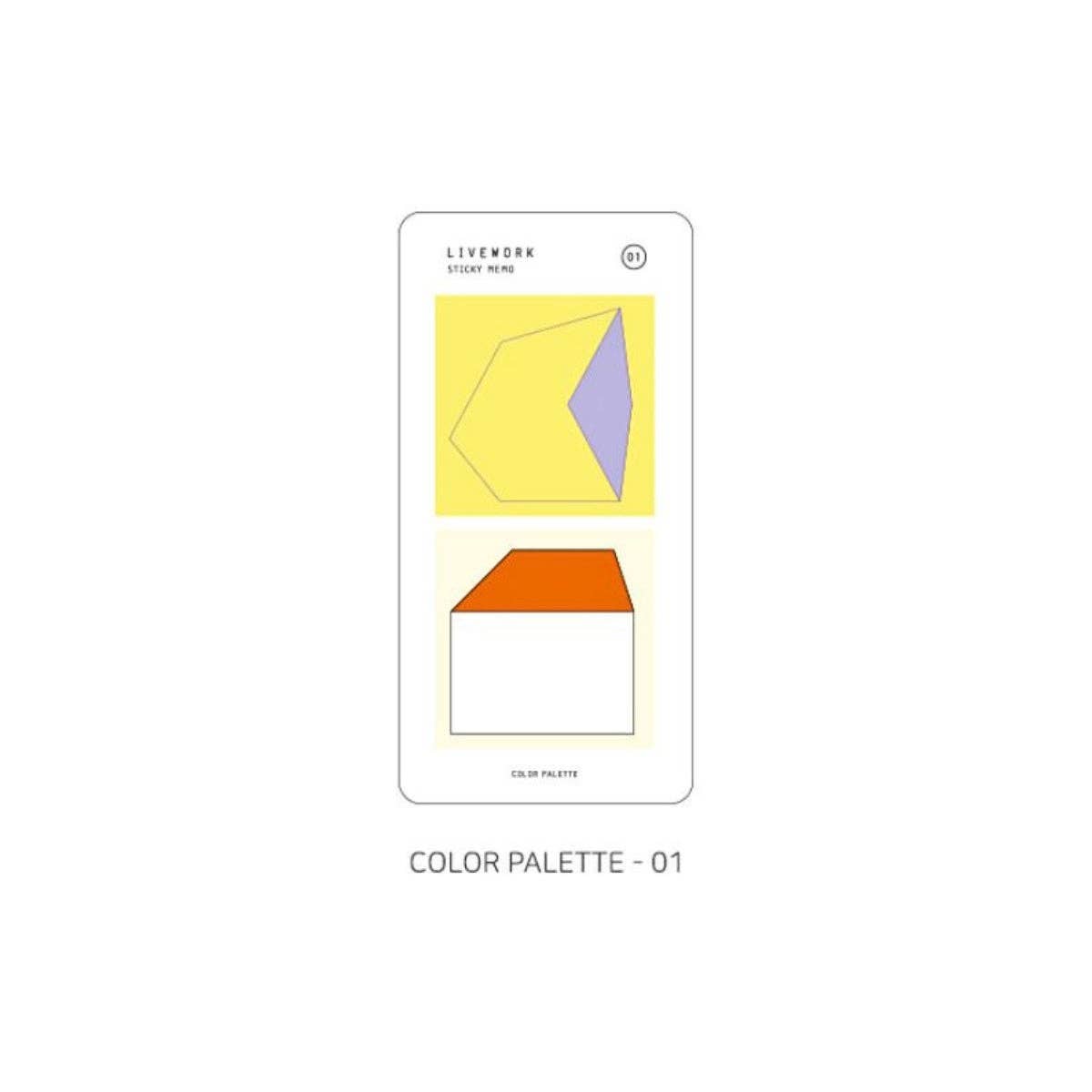Livework Memo Sticky Note Set – 80 Sheets: Colour Palette 01