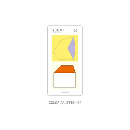 Livework Memo Sticky Note Set – 80 Sheets: Colour Palette 01