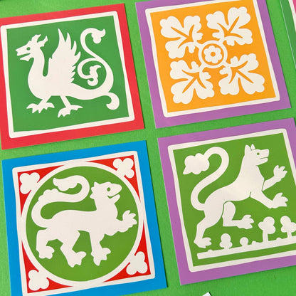 Medieval Tiles Postcard Set No1