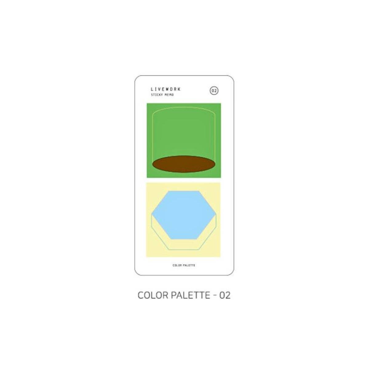 Livework Memo Sticky Note Set – 80 Sheets: Colour Palette 01