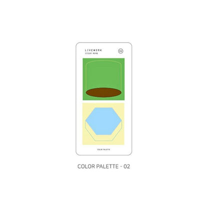 Livework Memo Sticky Note Set – 80 Sheets: Colour Palette 01