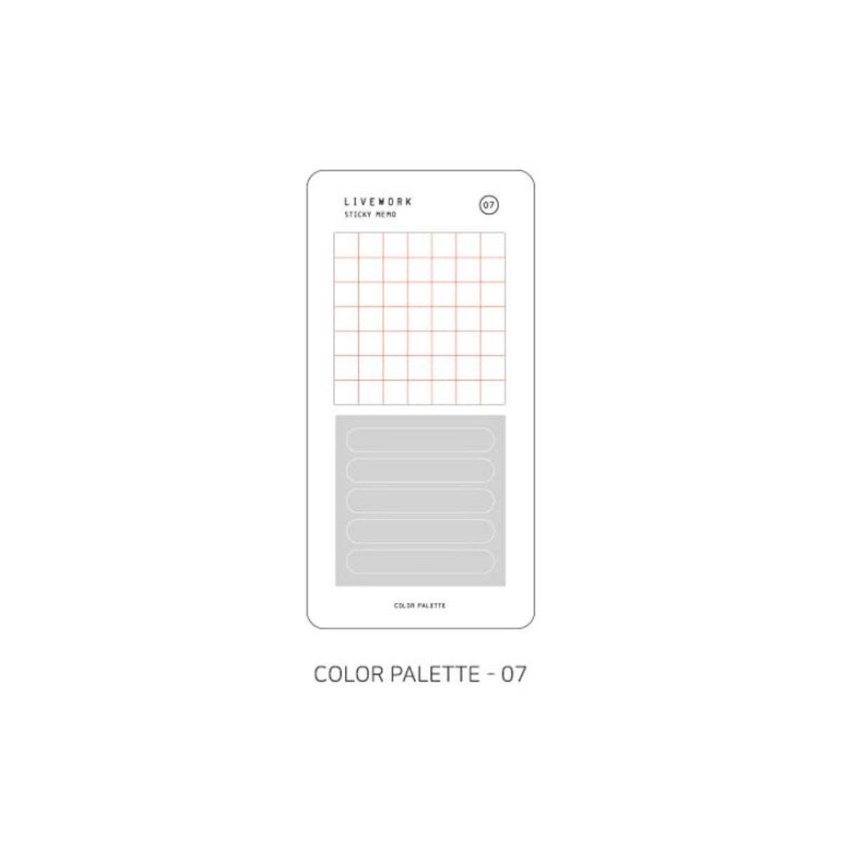 Livework Memo Sticky Note Set – 80 Sheets: Colour Palette 01