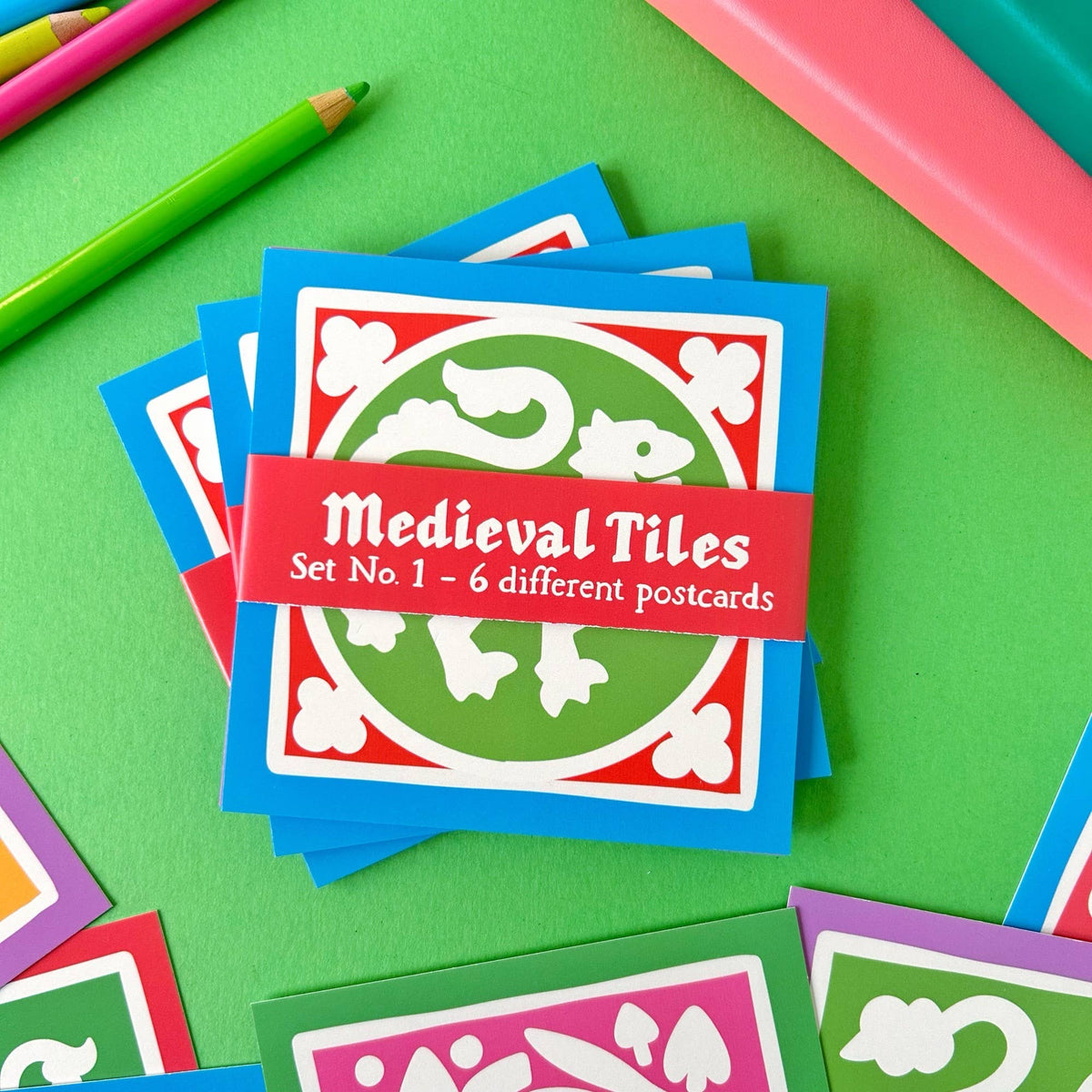 Medieval Tiles Postcard Set No1