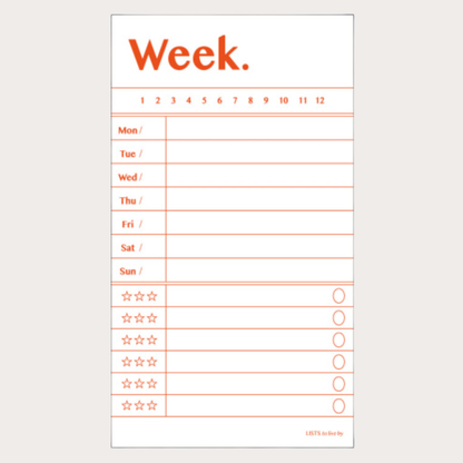 Paperian Lists To Live by Memo Pad [8 Styles]: Month