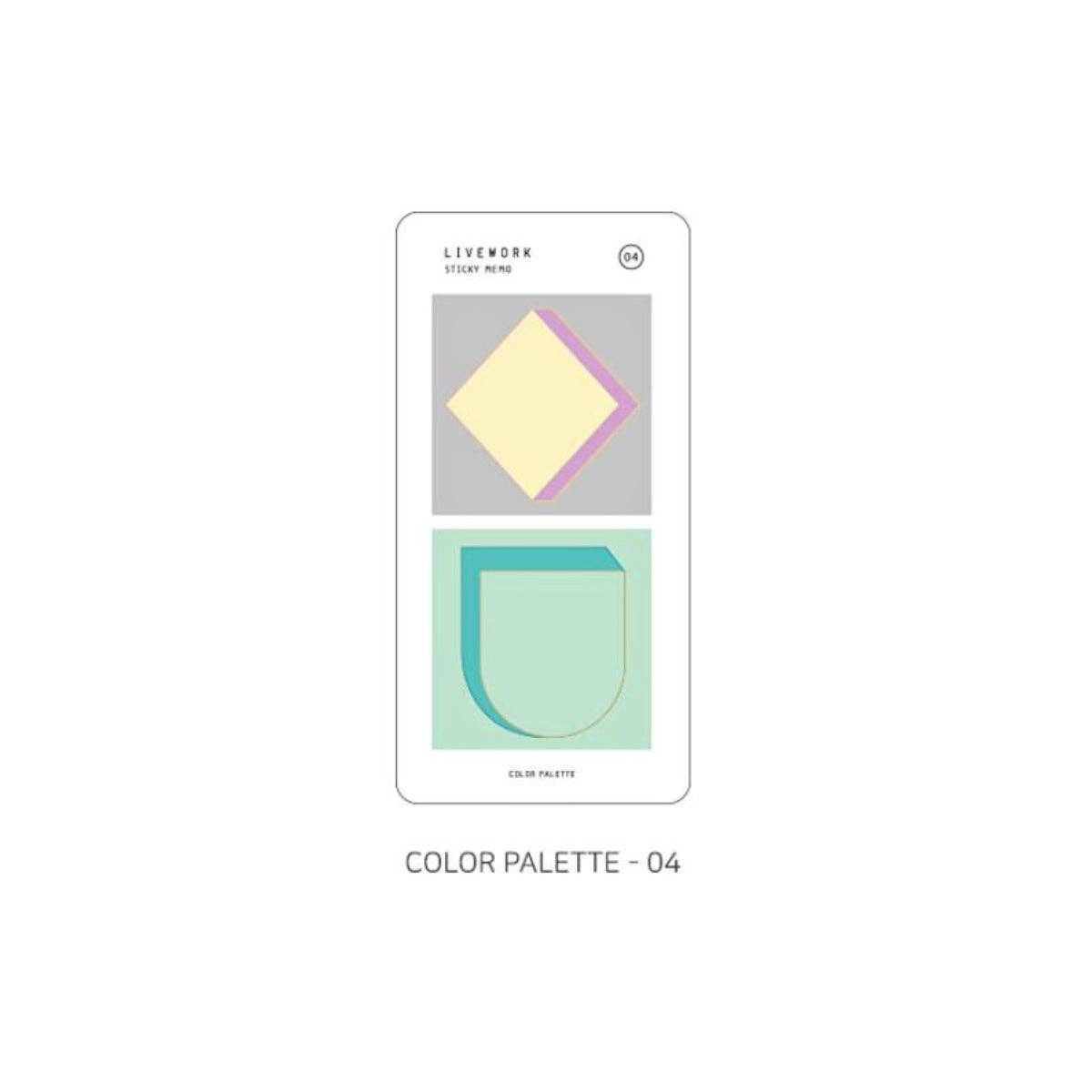 Livework Memo Sticky Note Set – 80 Sheets: Colour Palette 01