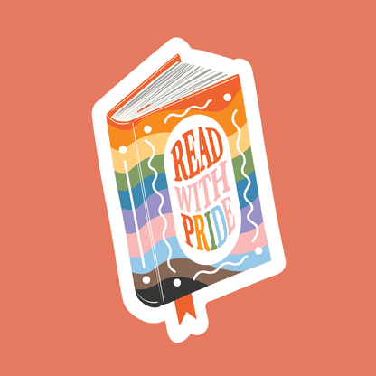 NEW LGBTQIA+ - Read with Pride - Vinyl Sticker
