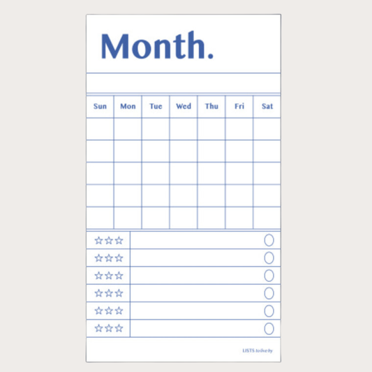 Paperian Lists To Live by Memo Pad [8 Styles]: Month