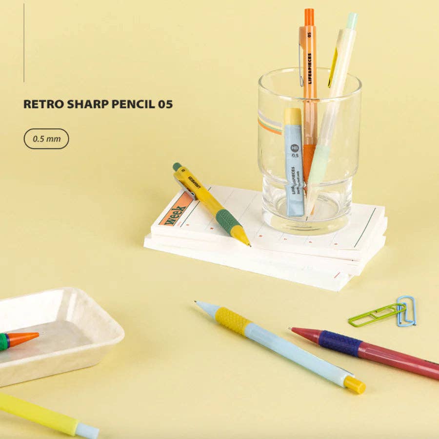 Livework LIFE & PIECES Retro Sharp Pencil 0.5mm: Yellow Green