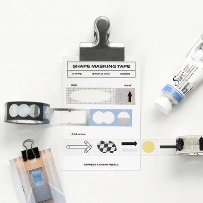 Iconic Playful Shape Paper Masking Tape: Folder