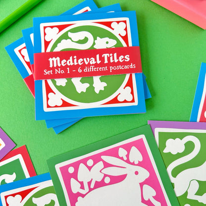 Medieval Tiles Postcard Set No1