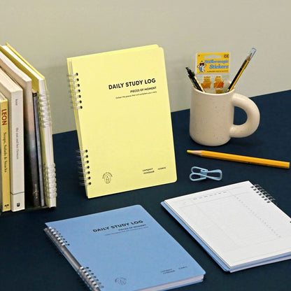 Iconic Daily A5 Study Planner – Undated Productivity Notebook: Placid blue