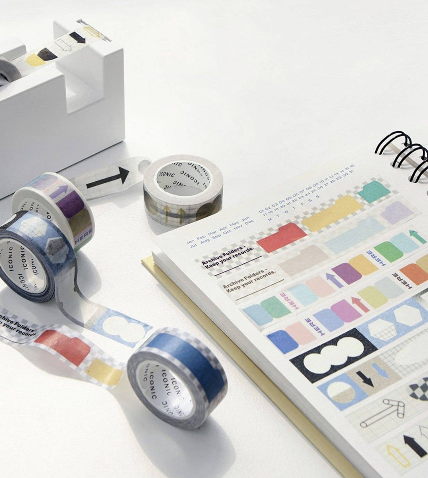 Iconic Playful Shape Paper Masking Tape: Folder